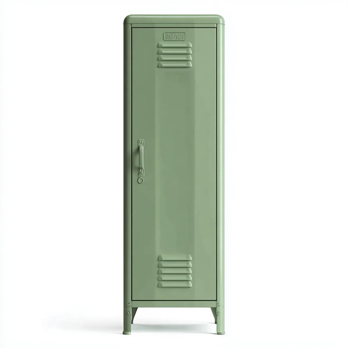 Armoire de rangement vestiaire vert sauge en acier rectangulaire 38 x 45 x 180 cm