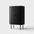 Armoire de rangement 2 portes noire 80 x 40 x 120 cm en acier forme rectangulaire