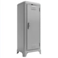 Armoire de rangement vestiaire grise en acier 40 x 50 x 120 cm à une porte