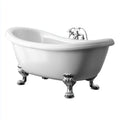 Baignoire îlot sur pieds blanche 170 x 80 x 73 cm en acrylique ovale