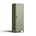 Armoire de rangement vestiaire vert olive en acier 40 x 50 x 180 cm rectangulaire à une porte