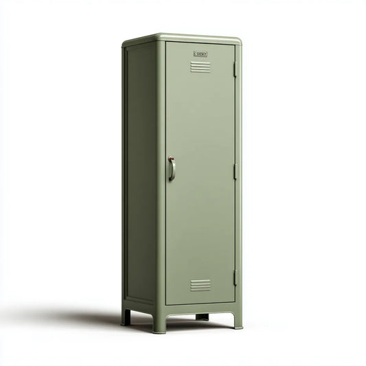 Armoire de rangement vestiaire vert olive en acier 40 x 50 x 180 cm rectangulaire à une porte